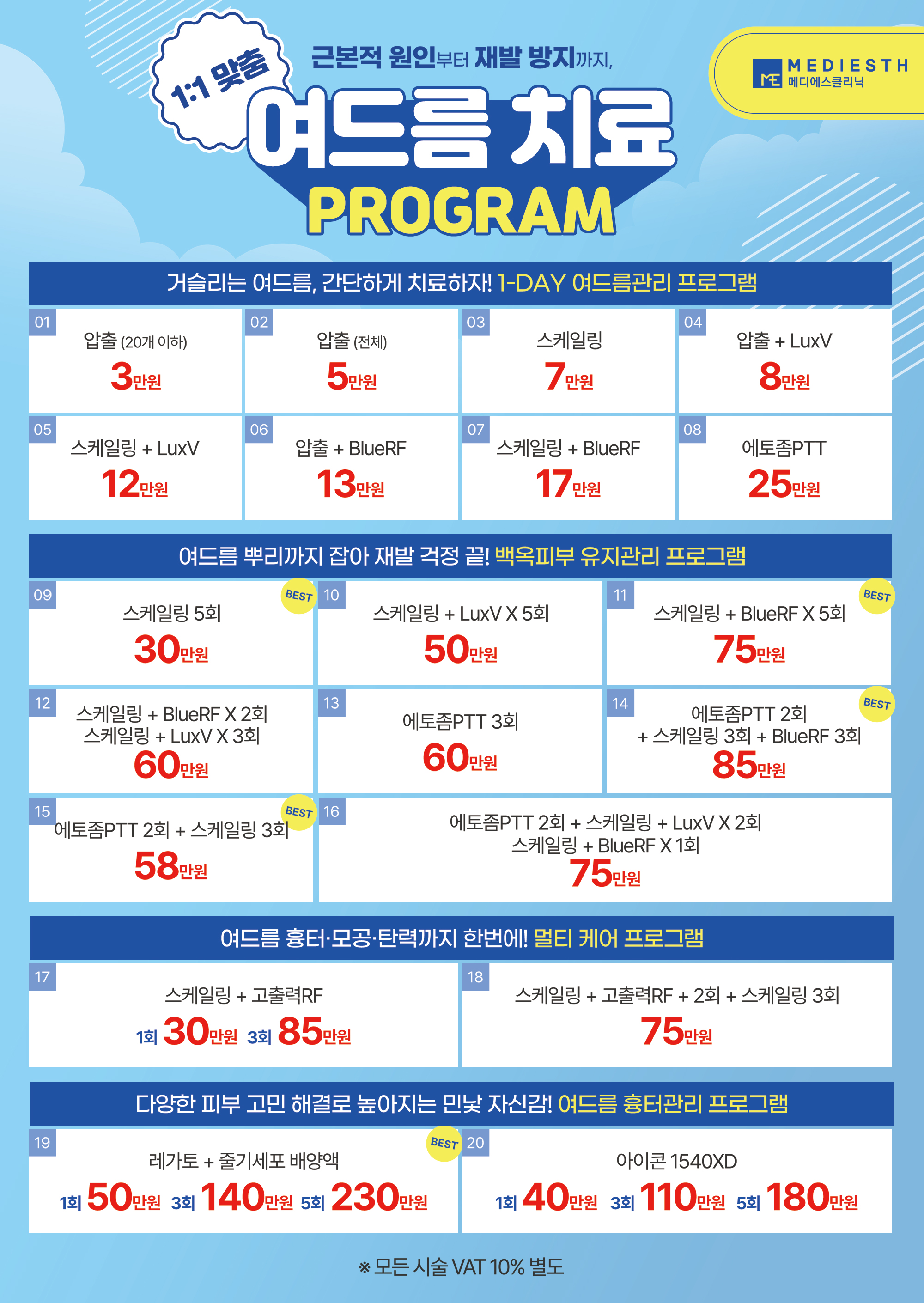여드름중점진료 여드름프로그램